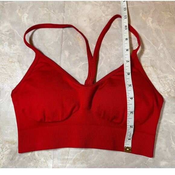 NWOT Womens Gymshark Sports Bra Red Size Small - Picture 3 of 5